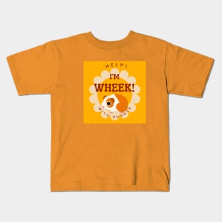 Guinea Pig Wheek With Hunger Kids T-Shirt